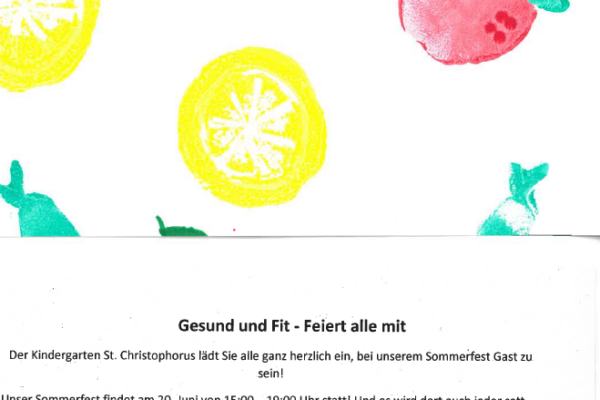 Einladung zum Sommerfest