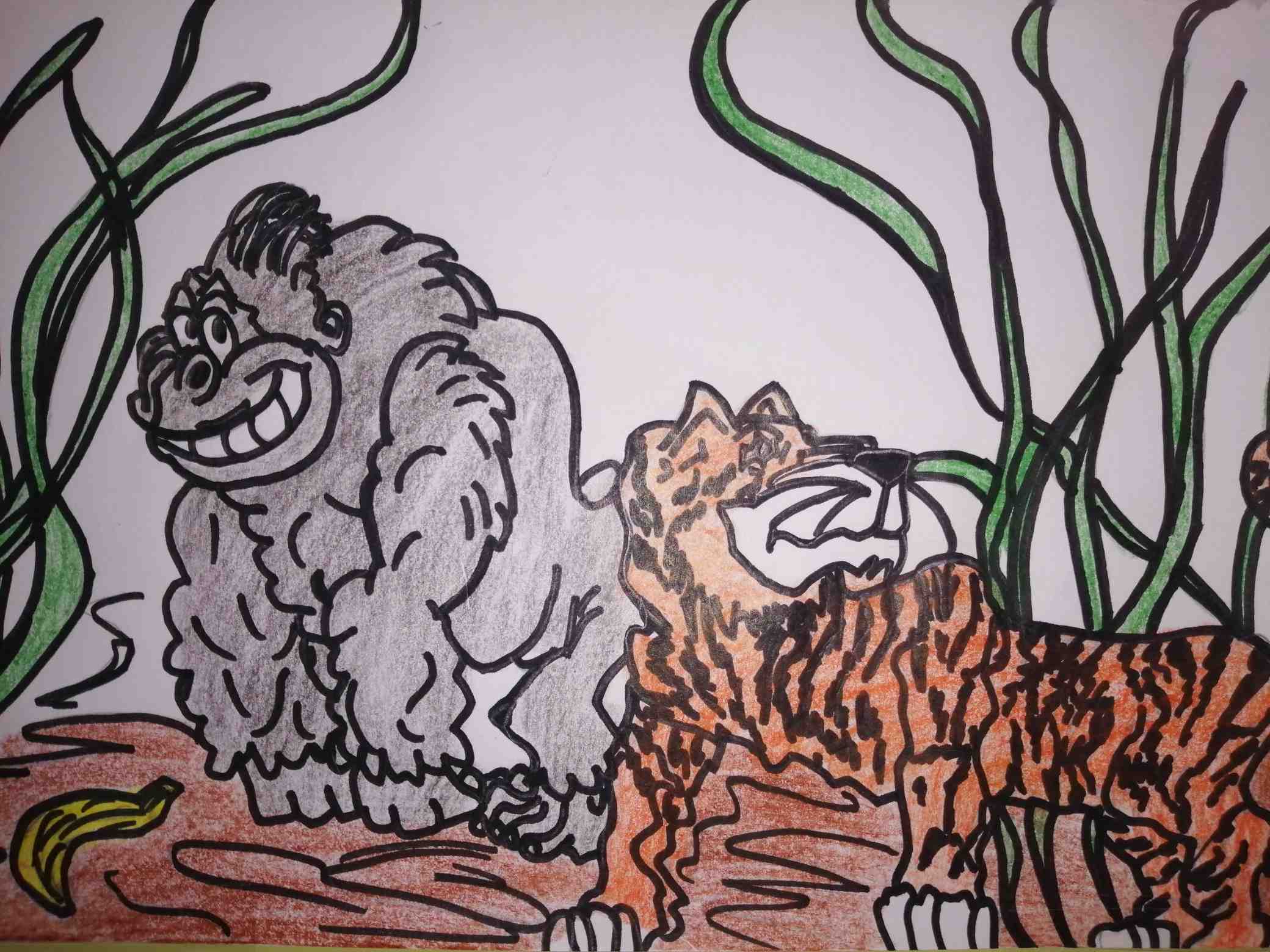 Zootiere auf einem Bild
